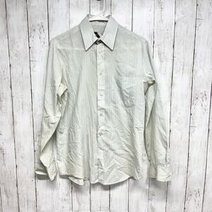 Vintage Nichols Top Men Size 14 1/2 32/33 Stripe Long Sleeve Button Down Shirt